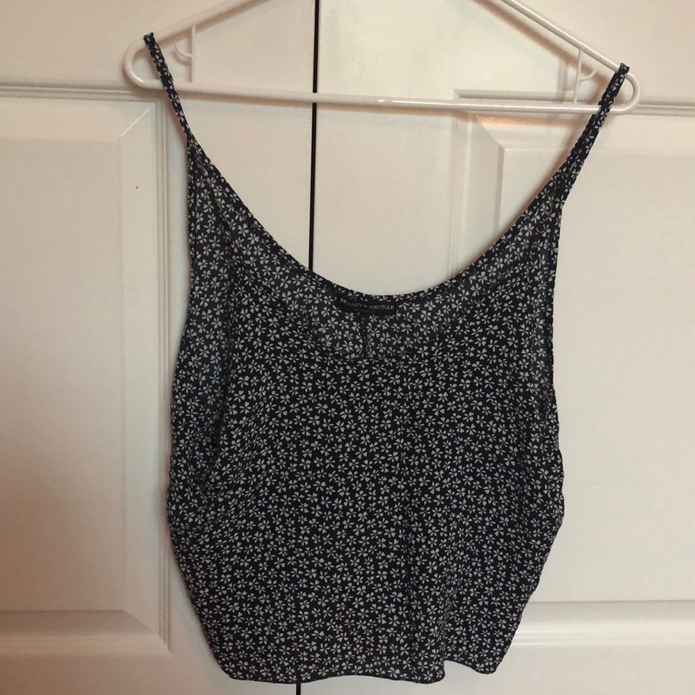 Brandy Melville Navy Floral Tank